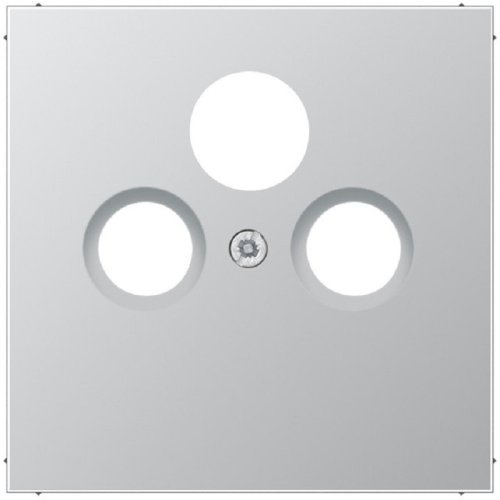 Лицевая панель Jung LS990 metal для 3-м. розетки TV+R+SAT алюминий картинка